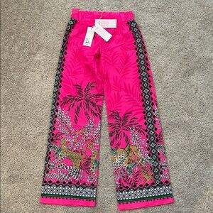 Lilly Pulitzer, Bal Harbor Palazzo Pants, size XXS, wild side engineered. NWT